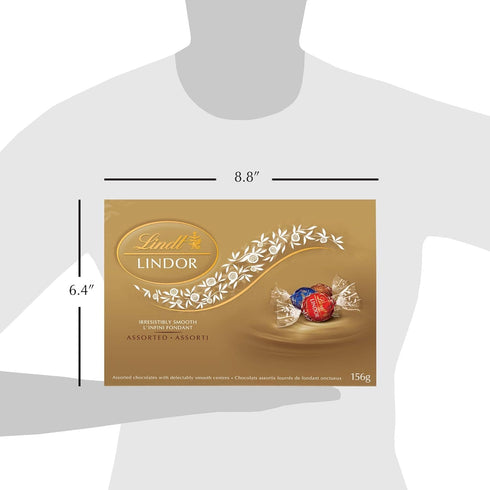 Lindt LINDOR Assorted Milk and Dark  , 156-Gram Box
